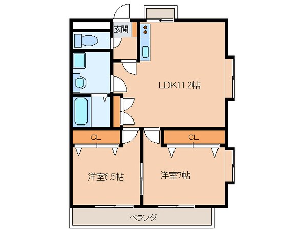 クレールモリ３の物件間取画像